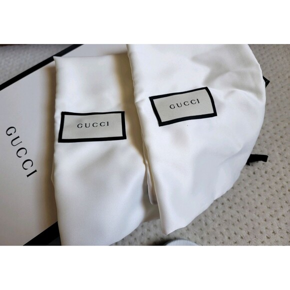 NIB GUCCI Pursuit Stripes White Pool Slides Mens - White Gucci Web, Size US 8 - Picture 5 of 9